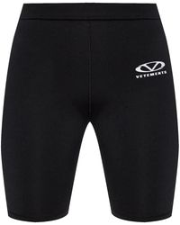 Vetements - Logo-Print Track Shorts - Lyst