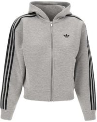 adidas - Kapuzenjacke mit drei Streifen - Lyst