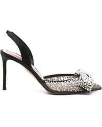 Aquazzura - 90Mm Bow-Detail Slingback Pumps - Lyst