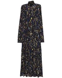 Proenza Schouler - Abstract-Print High-Neck Maxi Dress - Lyst
