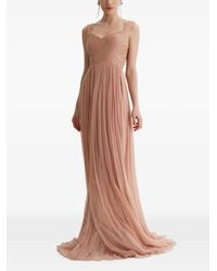 Framboise - Fray Pleated Silk Maxi Dress - Lyst