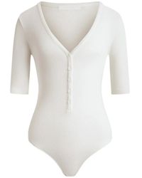 12 STOREEZ - V-Neck Bodysuit - Lyst
