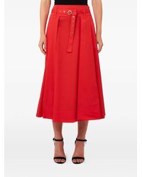 Liu Jo - Belted Midi Skirt - Lyst