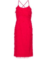 Twinset - Frayed Midi Dress - Lyst