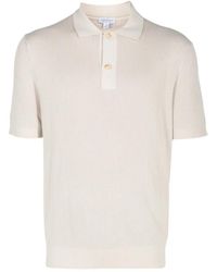 Sunspel - Ribbed-Knit Short-Sleeve Polo Shirt - Lyst
