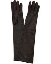 Plan C - Lange Handschuhe Aus Leder - Lyst