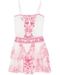 CAMILLA - Floral-Print Tiered Mini Dress - Lyst