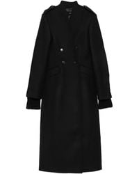 Isabel Benenato - Abrigo Con Doble Botonadura Y Charreteras - Lyst