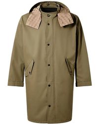 Yves Salomon - Hooded Check Parka - Lyst
