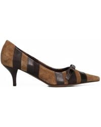 Roberto Festa - Kandè Striped Bow-Detail Kitten-Heel Pumps - Lyst