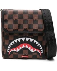Sprayground - Peeking Character-Check Messenger Bag - Lyst