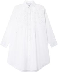AZ FACTORY - Greta Rhinestoned Cotton Shirtdress - Lyst