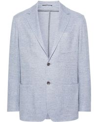 Canali - Checked Single-breasted Blazer - Lyst