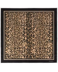 Dolce & Gabbana - Leopard-Print Twill Scarf (90 X 90) - Lyst