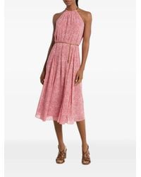 Michael Kors - Chain-Belt Halter Midi Dress - Lyst