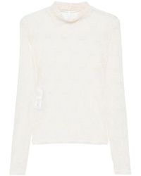 Imperial - Lace Roll-Neck Top - Lyst