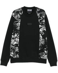Versace Jeans Couture - Sweater Met Baroque-Print En Vlak - Lyst