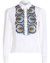 Etro - Paisley-print Poplin Cotton Shirt - Lyst