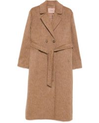 Twinset - Double-breasted belted coat - Lyst