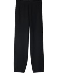 Burberry - Check Label Cotton Jogging Pants - Lyst