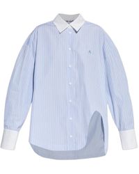 The Attico - Striped Embroidered Shirt - Lyst