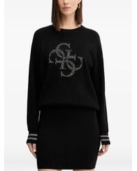Guess - Sweatshirt mit Logo-Patch - Lyst