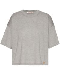 Valentino Garavani - Knitted Cashmere-silk T-shirt - Lyst