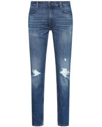 BOSS - Distressed Whiskered Jeans - Lyst