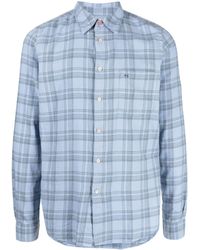 PS by Paul Smith - Logo-embroidered Plaid Shirt - Lyst