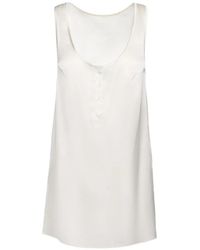 MEDEA - Button-Placket Sleeveless Mini Dress - Lyst