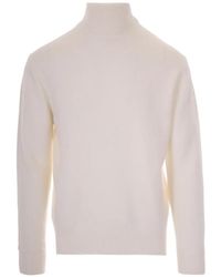 Paolo Pecora - High-Neck Ribbed-Trim Sweater - Lyst