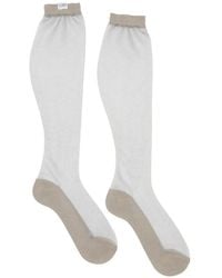 MM6 by Maison Margiela - Ribbed-Cuff Socks - Lyst
