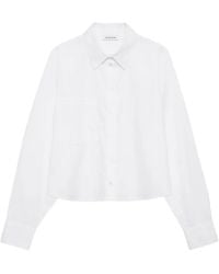 Anine Bing - Essie Cropped Pocket Shirt - Lyst