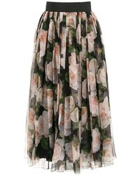Dolce & Gabbana Rock mit Rosen-Print - Mehrfarbig