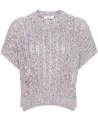 Peserico - Sequin-embellished Knitted Top - Lyst