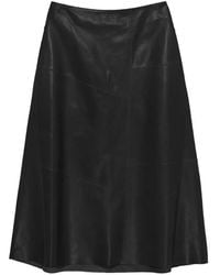 Arma - Vayenne Panelled Leather A-Line Midi Skirt - Lyst
