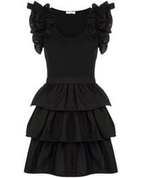 Ulla Johnson - Vestido estilo camiseta con ribete de volantes - Lyst