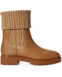 Ralph Lauren - Bottines En Maille Torsadée - Lyst