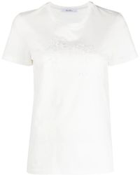 Max Mara - Embroidered Monogram T-Shirt - Lyst