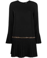 Just Cavalli - Logo-Studded Pleat-Detail Minidress - Lyst