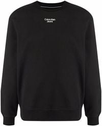 Calvin Klein - Logo-Print Cotton Sweatshirt - Lyst