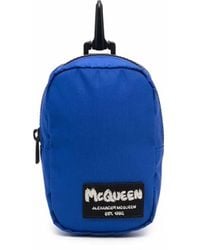 McQueen - Bolso de mano mini con parche del logo - Lyst