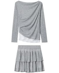 B+ AB - Ruffled Mini Skirt Set - Lyst