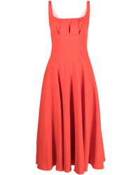 Emilia Wickstead - Collins Wool Midi Dress - Lyst