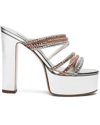 Casadei - Patty Andromeda Platform Embellished Sandals - Lyst