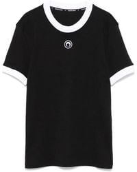 Marine Serre - Crescent Moon-Embroidered T-Shirt - Lyst