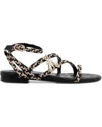 Patrizia Pepe - Sandalias planas con tiras trenzadas - Lyst