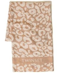 Twinset - Sjaal Met Luipaardprint - Lyst