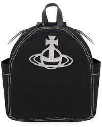 Vivienne Westwood Buckled Backpack in Black | Lyst