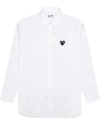 Comme des Garçons - Blouse Met Hart Patch - Lyst